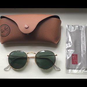 Round Metal 50mm Ray-Ban Sunglasses